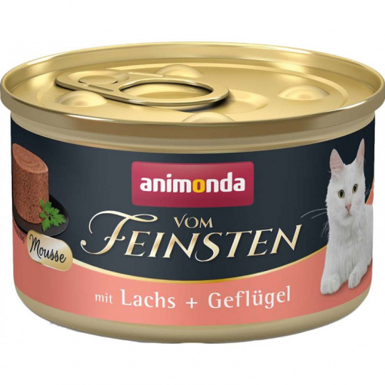 ANIMONDA Vom Feinsten Mousse Salmon and Poultry - vlhké krmivo pro kočky - 85 g