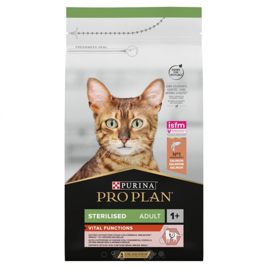 PURINA Pro Plan Sterilised Vital Functions Salmon - suché krmivo pro kočky - 1,5kg