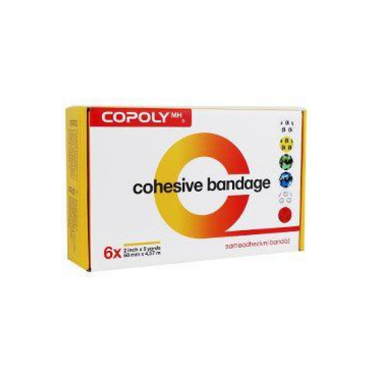 Elastická bandáž. CoPoly 5cm x 4,5m MIX POTLAČ 6ks