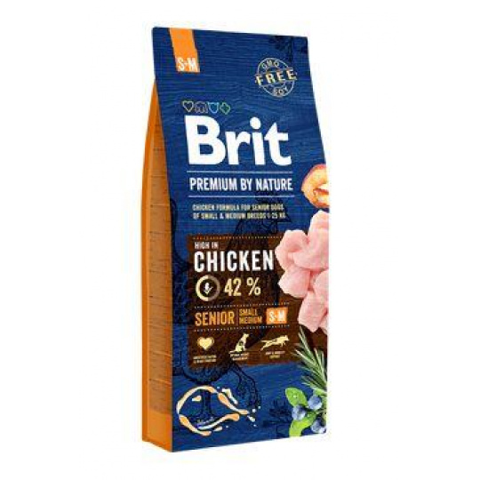 Brit Premium Dog by Nature Senior S+M 15kg Brit Premium Dog by Nature Senior S+M 15kg