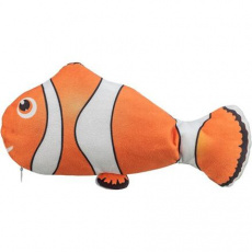 Ryba "NEMO" ako živá, mrskajúca sa, s catnipom, látka, 26 cm