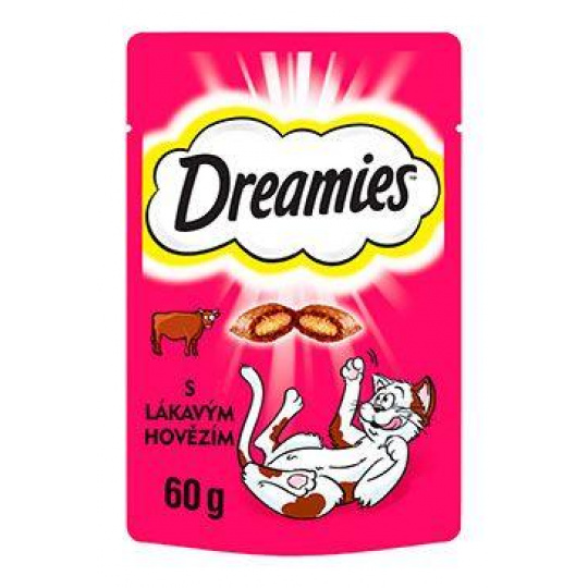 Dreamies maškrta pre mačky s hovädzím 60g Dreamies maškrta pre mačky s hovädzím 60g
