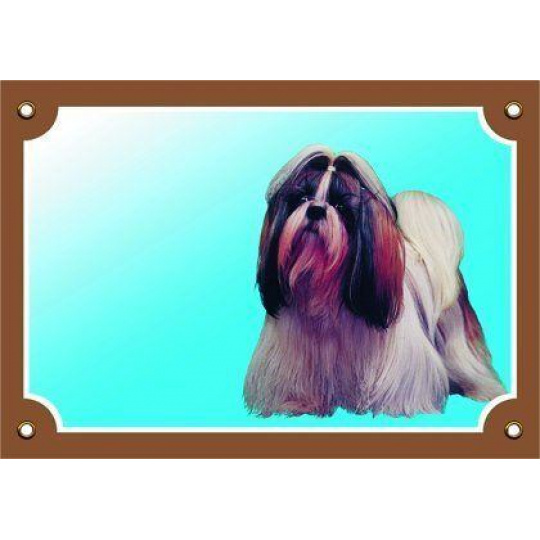 Farebná ceduľka Pozor pes, Shi - tzu Farebná ceduľka Pozor pes, Shi - tzu