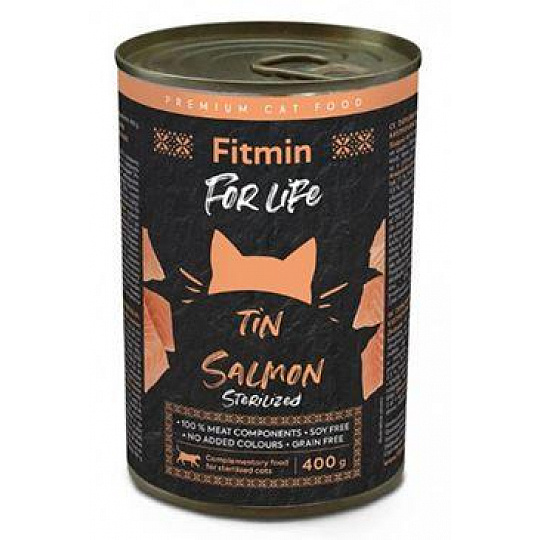 Fitmin FL cat konz. Sterilizovaný Lososová 400g Fitmin FL cat konz. Sterilizovaný Lososová 400g
