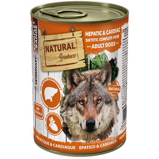 Natural Greatness HEPATIC-CARDIAC, veterinárna diéta, konzerva pre psy 400g