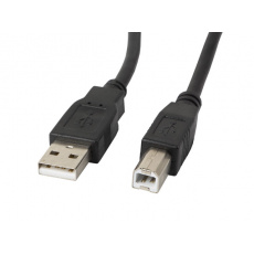 Lanberg CA-USBA-10CC-0050-BK USB kabel 5 m USB 2.0 USB B Černá