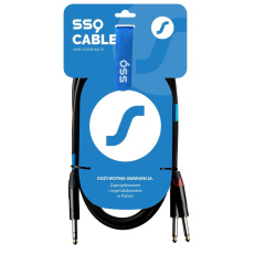 SSQ JSJM2 SS-1453 Kabel Jack Stereo - 2x Jack Mono 2 m Černá