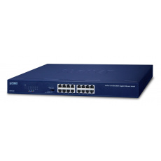 PLANET GSW-1601 síťový přepínač Nespravované Gigabit Ethernet (10/100/1000) 1U Modrá