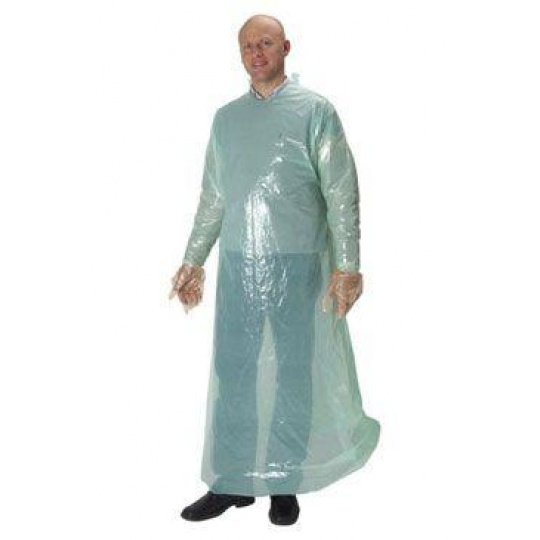 Plášť jednorazový vodeodolný dlhý rukáv Veľ.S 25ks Plášť jednorazový vodeodolný dlhý rukáv Veľ.S 25ks