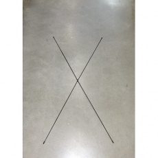 Výstuž v tvare X, pre Snack Bar # 9021, 1520 x 6 x 6 mm, kov