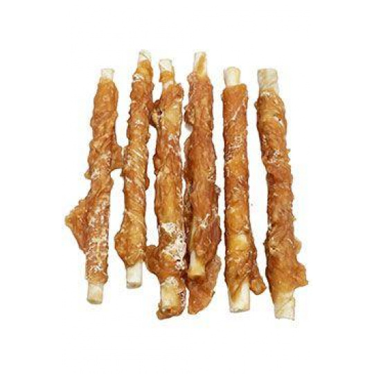 Pochúťka Tyčinka z byvolej kože s kuracím mäsom 80g Pochúťka Tyčinka z byvolej kože s kuracím mäsom 80g