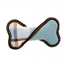 Kosť HipHop Dog, 21 cm, robustný aport pre psy, modrá/žltá