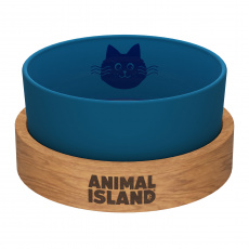 Animal Island Miska kot Deep Sea Blue roz.S 900ml