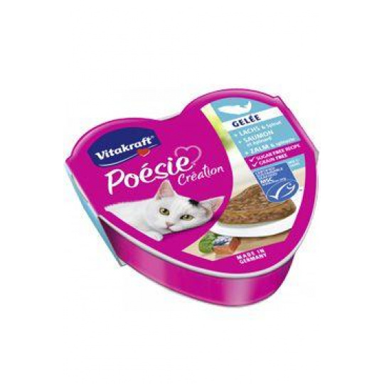 Vitakraft Cat Poésie Création Želé losos a špenát 85g Vitakraft Cat Poésie Création Želé losos a špenát 85g