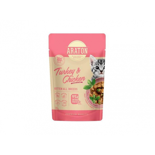 ARATON cat kitten KAPSIČKA wet turkey&chicken 85 g