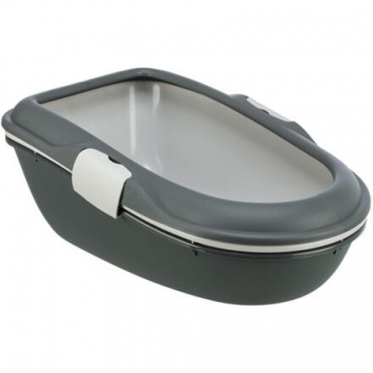 WC BERTO - dvojitá nádoba so sitom 59x39x22 cm, - tmavo sivá/ sv.sivá