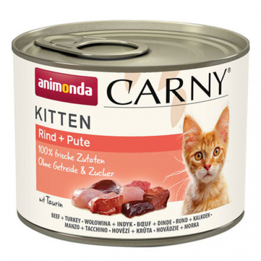 ANIMONDA konzerva CARNY Kitten - hovädzie + morčacie 200g ANIMONDA konzerva CARNY Kitten - hovädzie + morčacie 200g