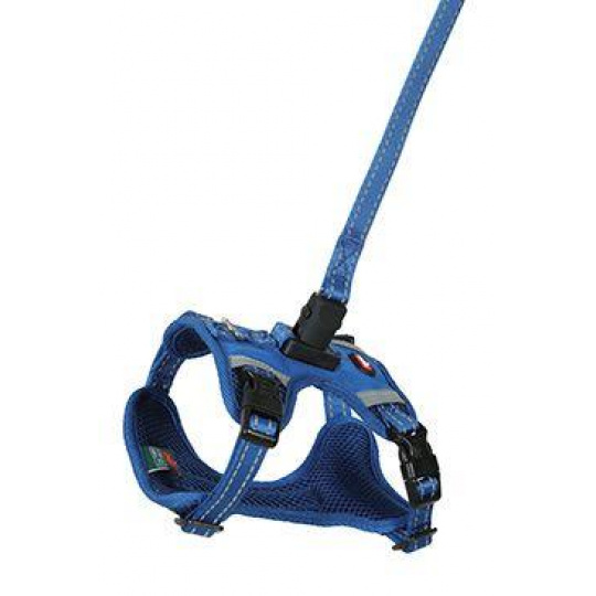 Postroj pes s vodítkom 2m CLIP&GO modrá XS Zolux