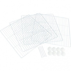 Rozširovacie drôtené diely 35 x 35 cm k interiérovému výbehu #62460, 4 ks, biela