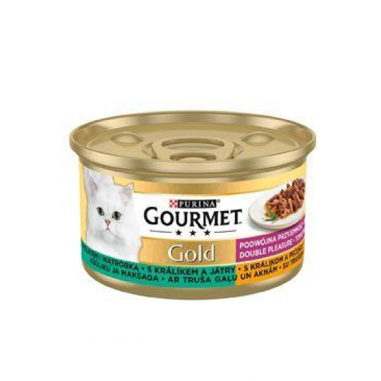 Gourmet Gold konz. mačka pašt. duš.králik a pečeň 85g Gourmet Gold konz. mačka pašt. duš.králik a pečeň 85g
