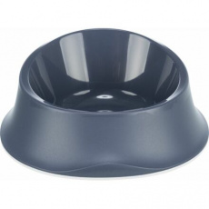 Plastová miska proti vyhazování potravy, gumový kroužek,  0.65 l/? 22 cm, modrá - DOPRODEJ