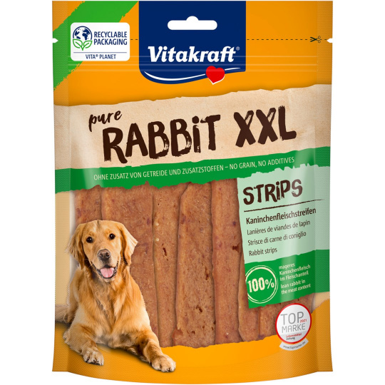 VITAKRAFT Pure Rabbit Strips - pamlsek pro psa - 250 g