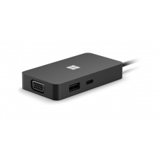 Microsoft USB-C Travel Hub USB 3.2 Gen 2 (3.1 Gen 2) Type-C 10000 Mbit/s Černá