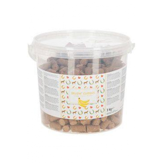 Pochúťka pre kone DELIZIA banán 3kg vedro