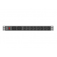 LANBERG POWER STRIP RACK PDU (1U, 16A,2XC19,8XC13)