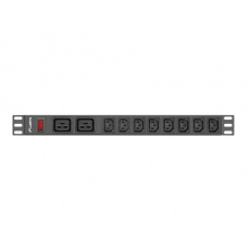 LANBERG POWER STRIP RACK PDU (1U, 16A,2XC19,8XC13)