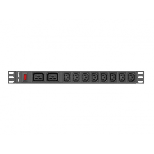 LANBERG POWER STRIP RACK PDU (1U, 16A,2XC19,8XC13)