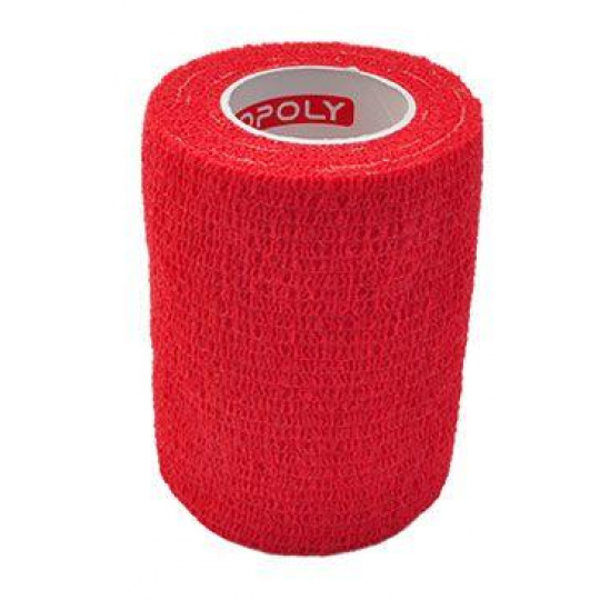 Elastická bandáž. CoPoly 7,5cm x 4,5m červená
