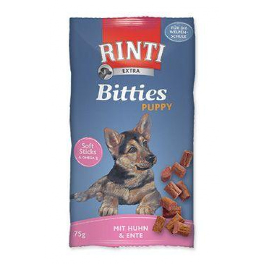 Rinti Dog Extra Bits Puppy pochúťka kuracie+kačacie 75g Rinti Dog Extra Bits Puppy pochúťka kuracie+kačacie 75g