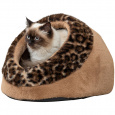 SOFT Edition plyšová kukaňa LEO, 35 x 26 x 41 cm, hnedá/leopardia