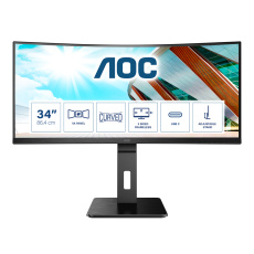 AOC CU34P2C plochý počítačový monitor 86,4 cm (34") 3440 x 1440 px UltraWide Quad HD LED Černá