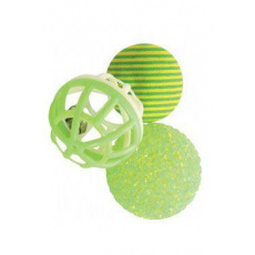 Hračka mačka sada loptičiek 3ks 4cm zelená Zolux Hračka mačka sada loptičiek 3ks 4cm zelená Zolux