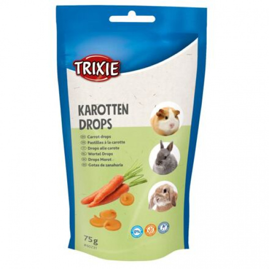 CARROT DROPS - mrkvové dropsy, maškrta pre hlodavce, 75 g CARROT DROPS - mrkvové dropsy, maškrta pre hlodavce, 75 g