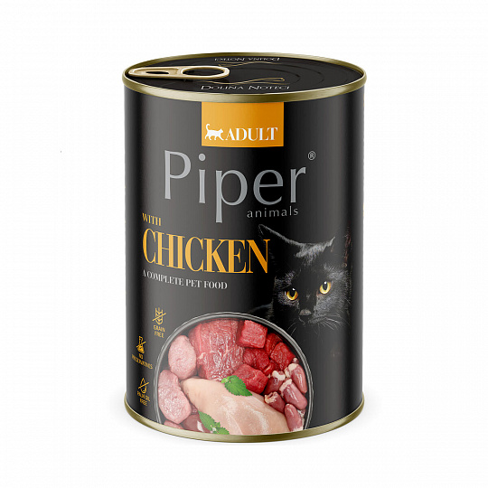 NEW PIPER CAT konzerva pre mačky, s kuracím mäsom 400g