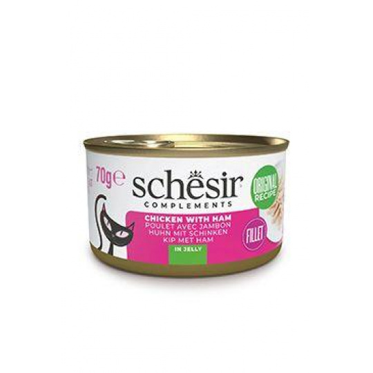 Schesir Cat konz. Adult kurča/šunka 70g Schesir Cat konz. Adult kurča/šunka 70g