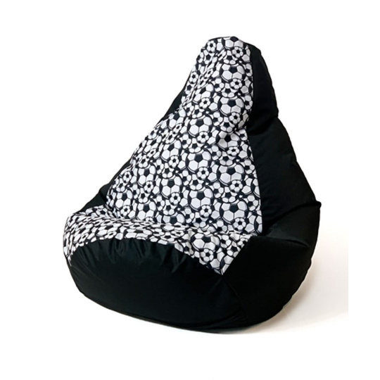 Sako taška pouffe Pear print black-ball XXL 140 x 100 cm