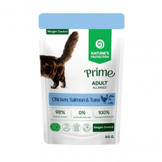 Natures P Prime KAPSIČKA cat adult weight control chicken&salmon&tuna 85 g Natures P Prime KAPSIČKA cat adult weight control chicken&salmon&tuna 85 g