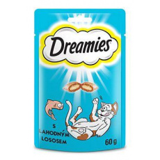 Dreamies maškrta pre mačky s lososom 60g