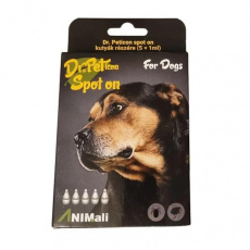 Dr.Pet spot-on pipety pre psy 5 x 1 ml (spot-on odpudzovač kliešťov a bĺch pre psy) Dr.Pet spot-on pipety pre psy 5 x 1 ml (spot-on odpudzovač kliešťov a bĺch pre psy)