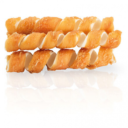 KIDDOG BUFFET SPRING kuracie mäso na byvolej koži [25 ks], 16 cm / 40-45 g