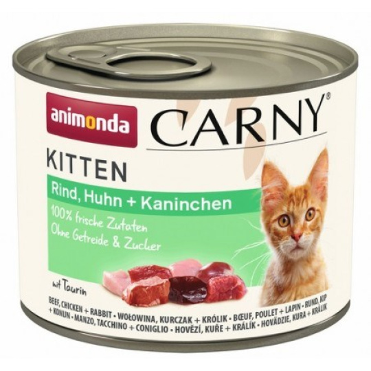 ANIMONDA Carny Kitten Beef, chicken, rabbit - mokré krmivo pro kočky - 200 g