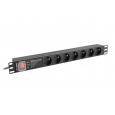 LANBERG POWER STRIP RACK PDU 19" (1U, 16A, 7X 230V PL, 2m)