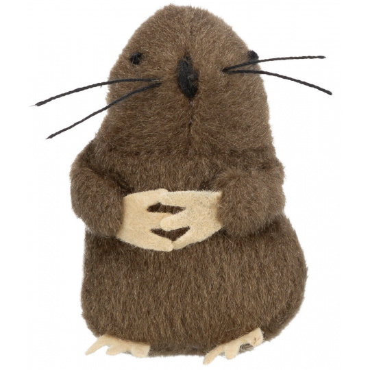 Stojaci pískací plyšový krtko s catnipom 5cm TRIXIE Stojaci pískací plyšový krtko s catnipom 5cm TRIXIE