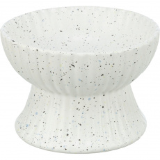 Keramická miska vyvýšená, 0,2 l / 13 cm, biela žíhaná