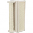 Škrabacia rohová doska so stĺpikom, 15 x 50 x 15 cm, béžová