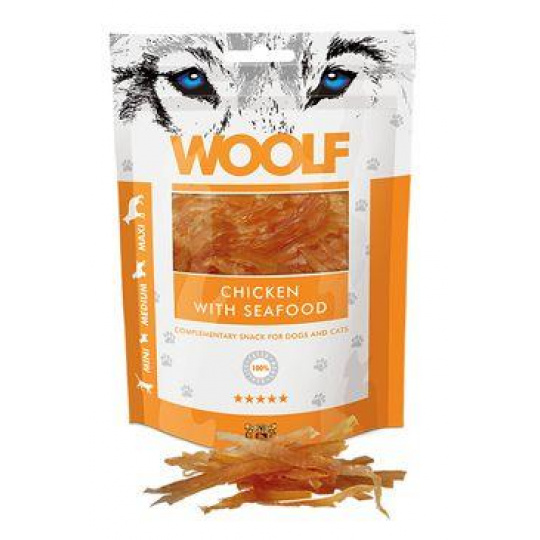 WOOLF pochúťka Chicken with Seafood 100g